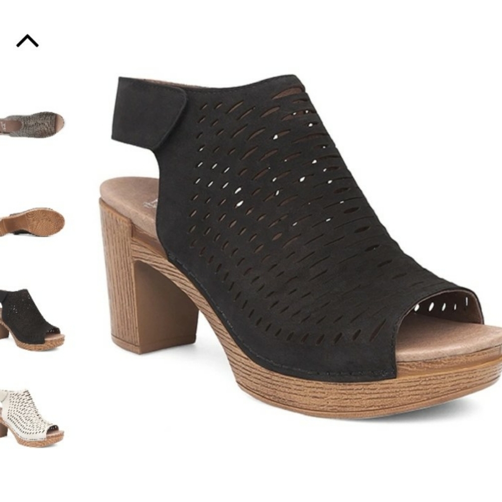 Dansko platform leather cutout shoes